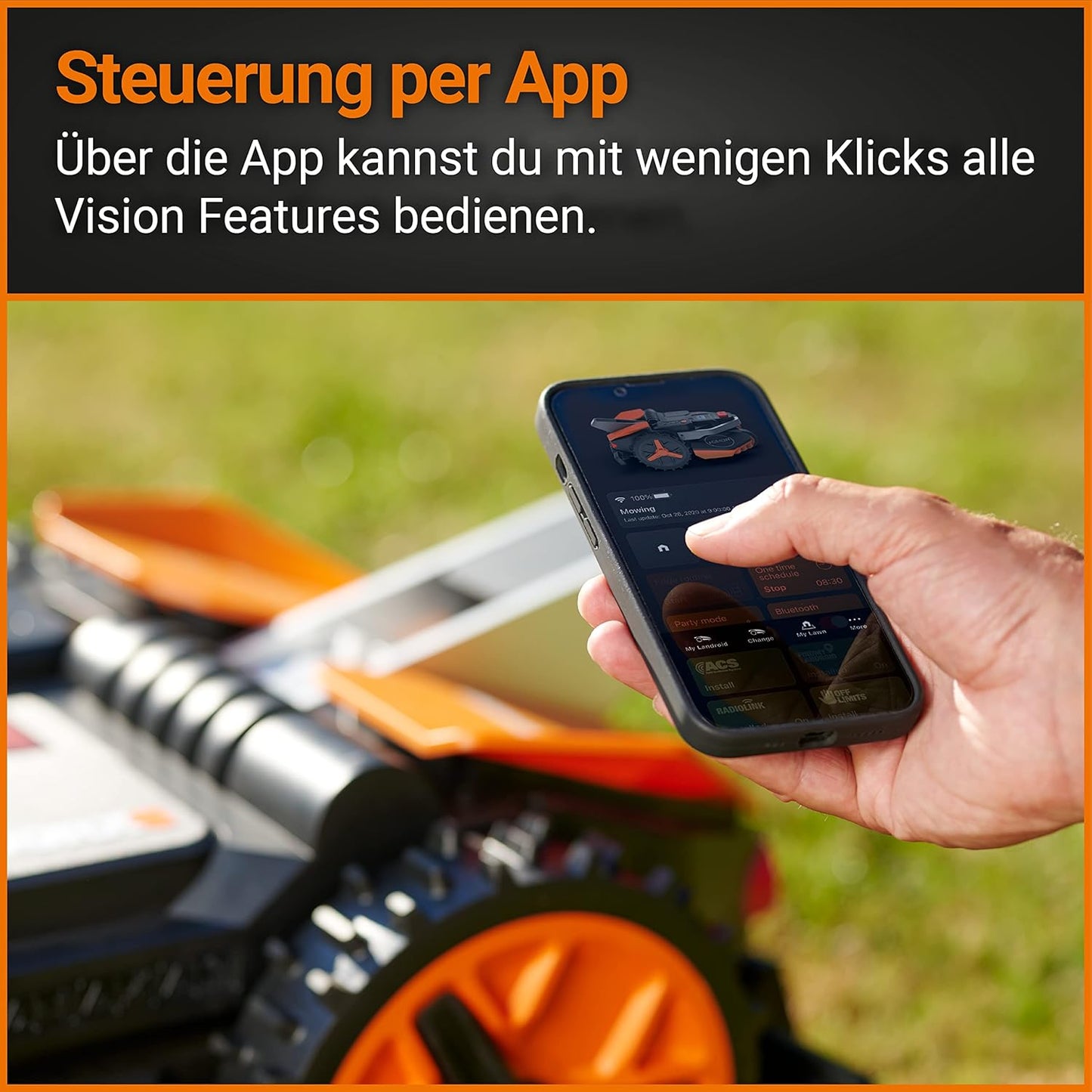 WORX Landroid Vision M600 Robotmaaier WR206E - voor tuinen tot 600m² - met WLAN & Bluetooth