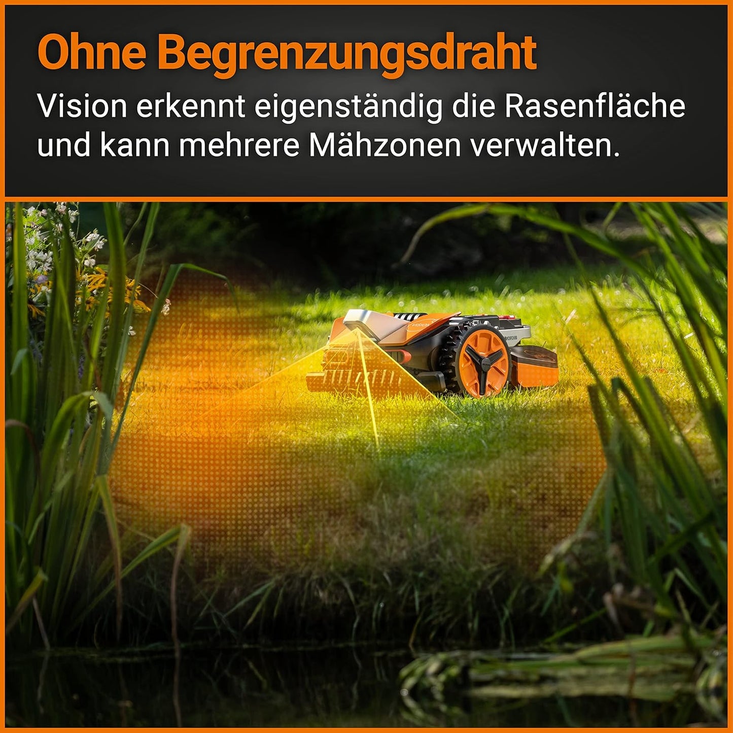 WORX Landroid Vision M600 Robotmaaier WR206E - voor tuinen tot 600m² - met WLAN & Bluetooth