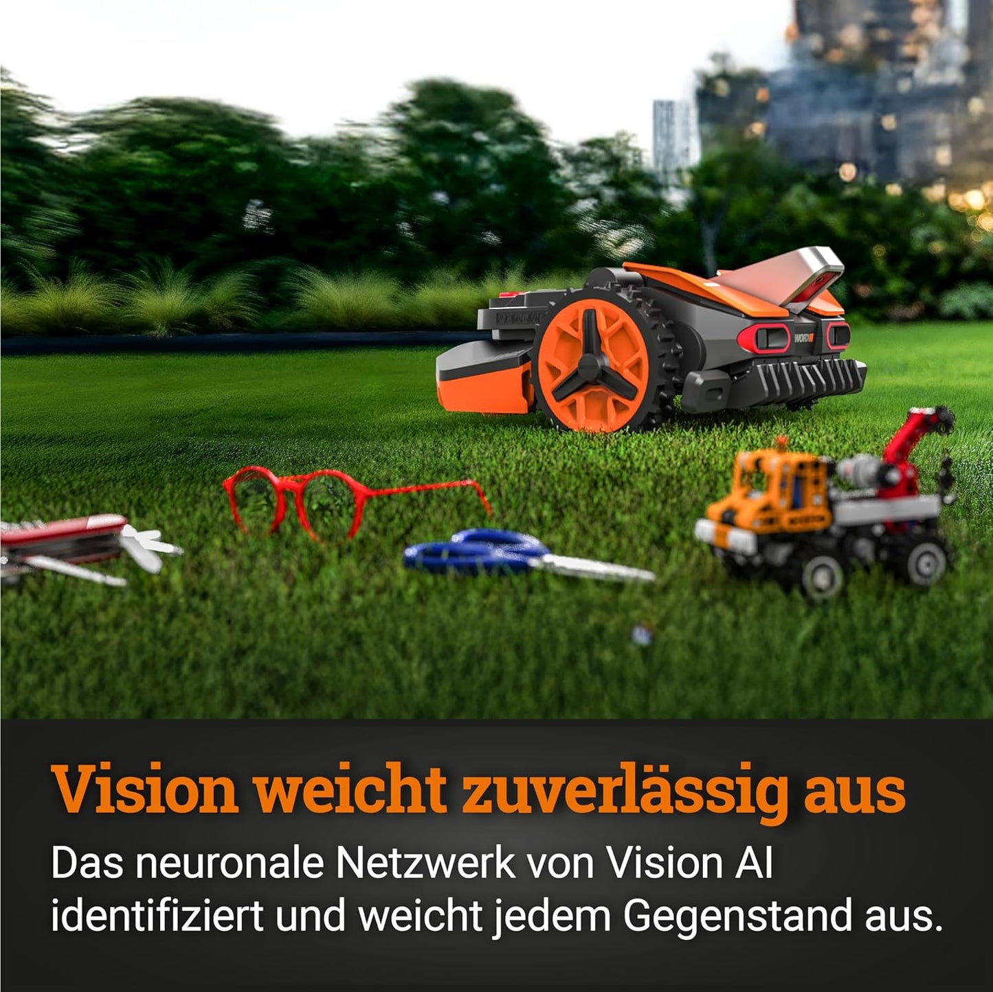 WORX Landroid Vision M800 WR208E.1 - Robotmaaier zonder begrensingskabel voor tuinen tot 800m², AI Gazon