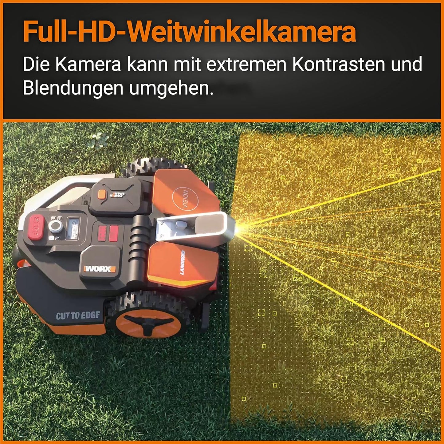 WORX Landroid Vision M600 Robotmaaier WR206E - voor tuinen tot 600m² - met WLAN & Bluetooth